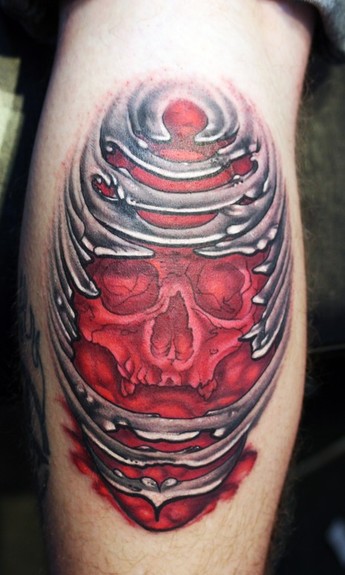 Skull Ribs Tattoos