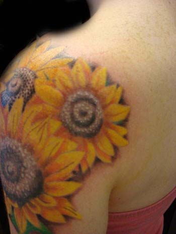 sun flower tattoo