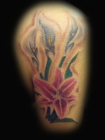 calla lilly tattoos. Comments: calla lily, pink