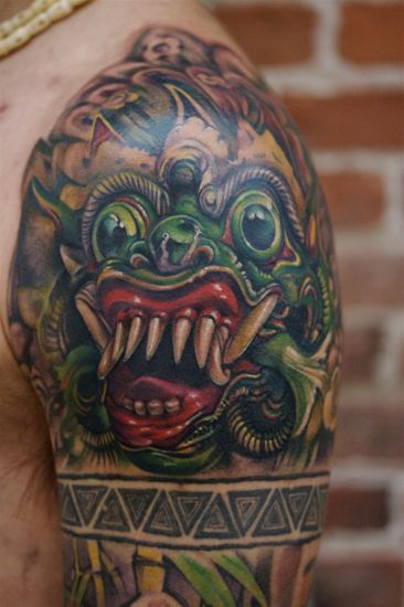 Jeff Gogue - Tibetan mask. Keyword Galleries: Color Tattoos, Fantasy Tattoos 