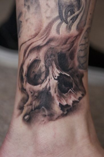 Keyword Galleries: Black and Gray Tattoos, Skull Tattoos