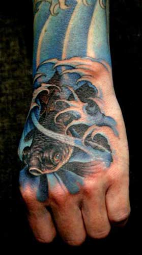 This masculine Japanese tattoo is typical of warrior imagery.