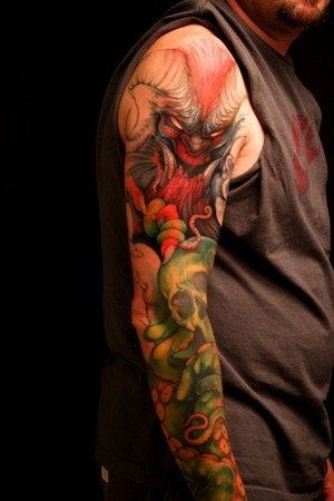 Jeff Gogue Devil's Music Full sleeve inprogress