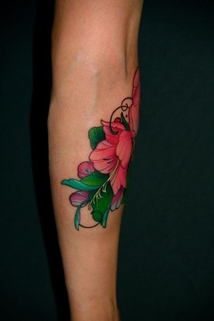 Vine flower tattoo designs are