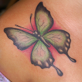 The butterfly tattoo design has never lost its popularity for women