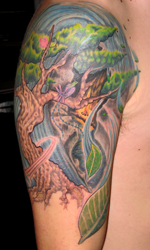 Looking for unique Color tattoos Tattoos Tree Cave