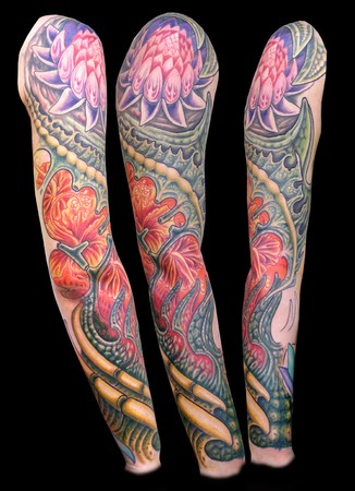 Keyword Galleries: Color Tattoos, Flower Tattoos, Bio-Organic Tattoos, 