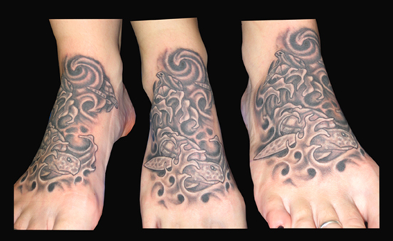 Jeff Johnson Tattoos : Tattoos : Nature Animal Turtle : sea turtle foot