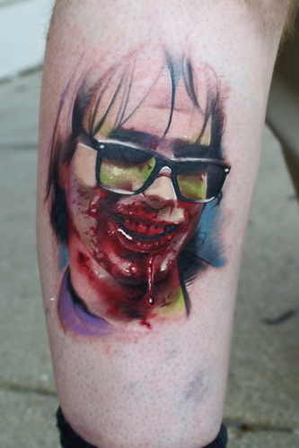 Near Dark. Placement: Arm Comments: This tattoo is in progress, 