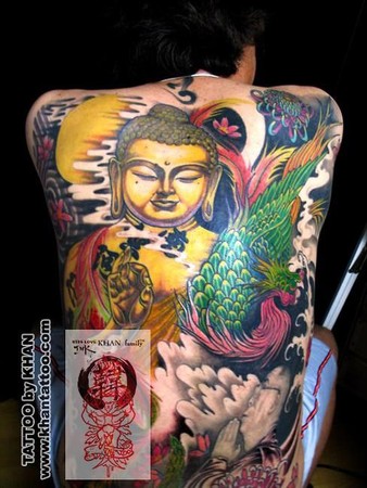 full back tattoos. Buddha Full Back Tattoo