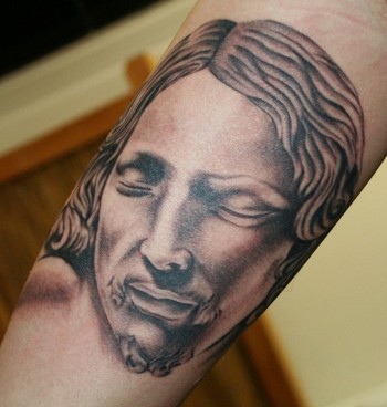 Mick Squires Jesus Tattoo