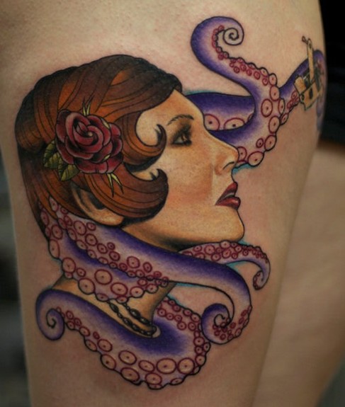 pin up tattoos for men. Tattoos of pin-up girls are