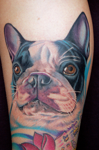 French bulldog. Keyword Galleries: Color Tattoos, Portrait Tattoos,