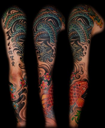 Dragon and Koi Tattoos