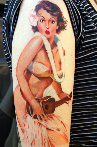Comments: Gila Elvgren Hula Girl Pin-Up. Keyword Galleries: Color Tattoos, 