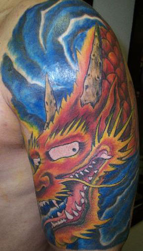 Japanese Dragon Tattoo Art. JAPANESE DRAGON 1/2 SLEEVE