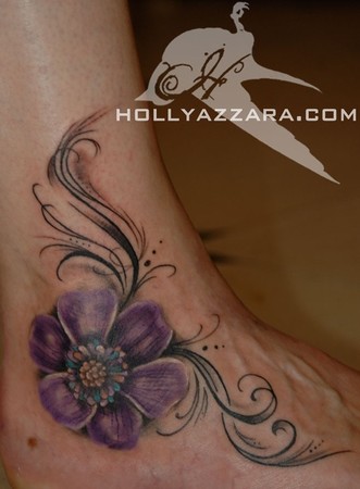 Holly Azzara - Purple Flower Evian Tattoo Convention 2010, France