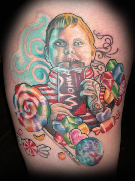 Looking for unique Portrait tattoos Tattoos? Ryan's Willy Wonka's Augusta 