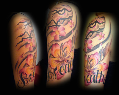 Tattoos Nashville on Off The Map Tattoo   Tattoos   Kristel   Breathe Flower Tattoo