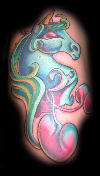 Looking for unique New School tattoos Tattoos? Charlie the Unicorn Tattoo