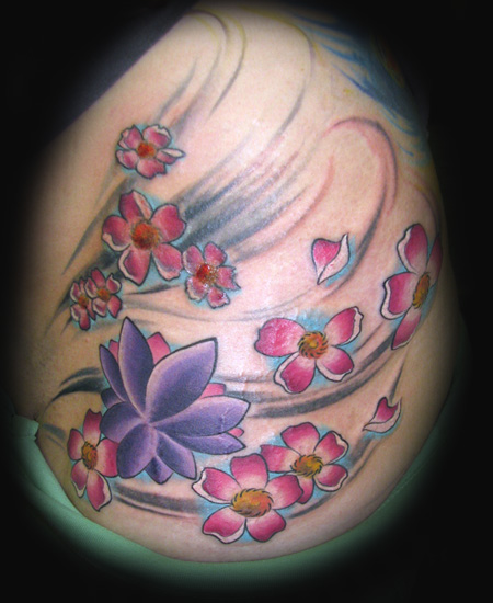 lotus blossom tattoos. Cherry Blossom Tattoos,