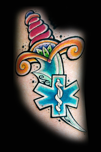 Looking for unique Tattoos? Paramedic Dagger Tattoo