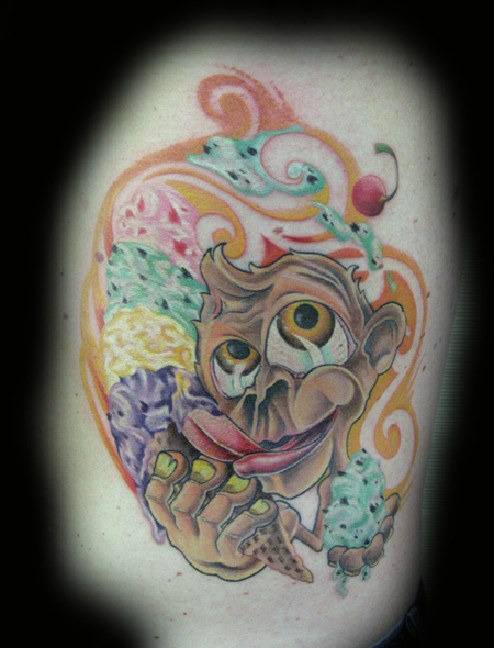 Looking for unique New School tattoos Tattoos? Pete's Funky Ice Cream Monkey 