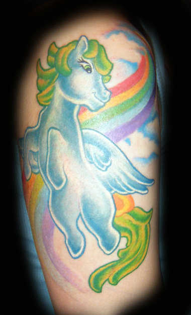 Kristel Jenn's My little Pony Tattoo Sleeve