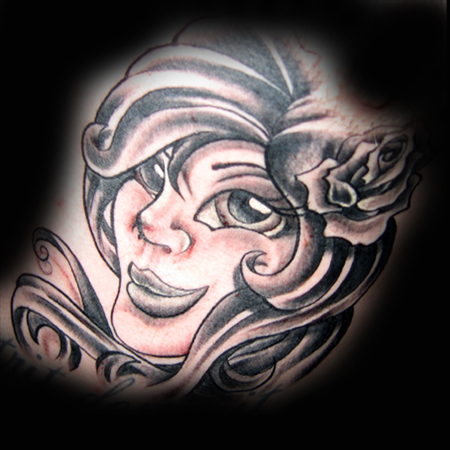 Looking for unique Tattoos? Wes's Mexican Chica Tattoo