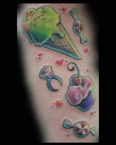 Looking for unique New School tattoos Tattoos? Ice Cream Candy Oh My Tattoo