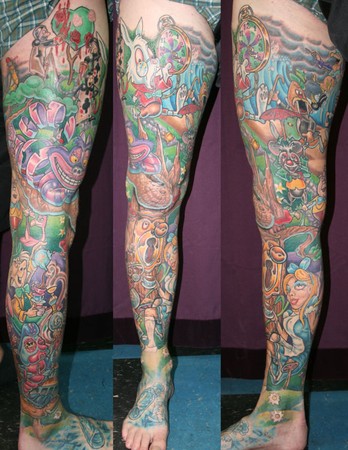 in wonderland leg sleeve