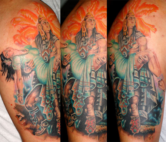 aztec warriors tattoos. Comments: i did this tattoo in