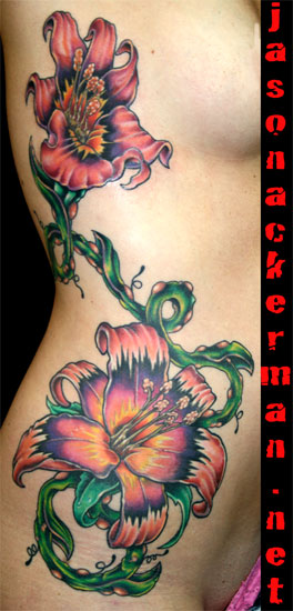 flower tattoo colors. Jason Ackerman - flower tattoo
