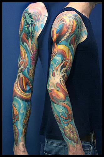 Looking for unique Fantasy tattoos Tattoos Nautical Dragon sleeve