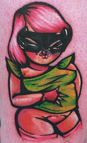 pinks tattoo. Mario Rosenau - Pink Girl