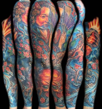 flower tattoo sleeve. Tattoos. Tattoos Sleeve