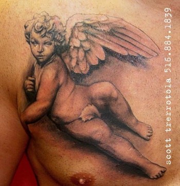 Cherub Tattoo. Paulo Madeira Tattoo Artist and BodyPiercer. Ouch Tattoos