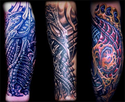 Comments: bio organic sleeve color black and gray tattoo