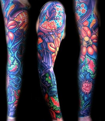 full sleeve tattoos. sleeve tattoo featuring