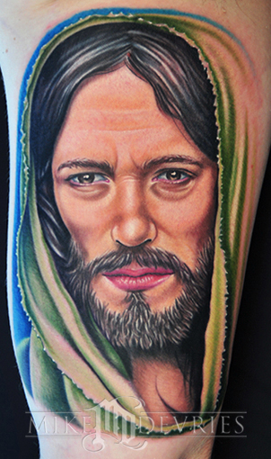 mike tattoo. Mike DeVries - Jesus