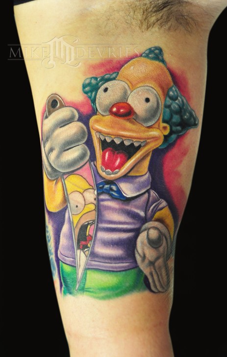 Evil clown tattoos are fun to watch and the fun part is also having people
