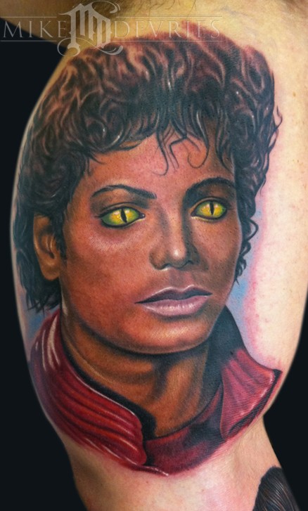 Here 39s one awesomely sick tattoo Michael Jackson Tattoo from Thriller