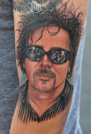 Nightmare before Christmas Tattoos 4. Portrait of Tim Burton, 