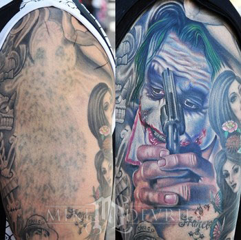 Tattoos. Tattoos Evil. Joker Tattoo. Now viewing image 19 of 40 previous