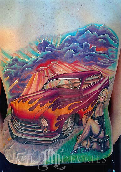 Realistic Tattoos Hotrod