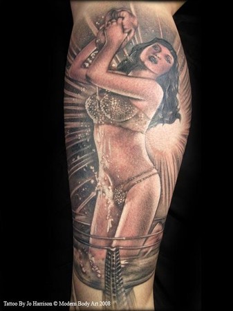 Sailor pin-up girl tattoo. Related Tattoos: Dolphin Tattoos, Shark Tattoos,