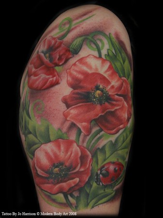 Keyword Galleries: Color tattoos, Flower tattoos, Realistic tattoos, 