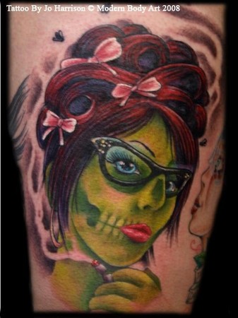 Looking for unique Tattoos? Zombie Pinup · click to view large image