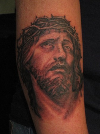 Jesus fish tattoo . crown of thorns jesus tattoo