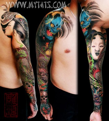 chinese dragon tattoo sleeve. However, Japanese sleeve tattoos seem to have 